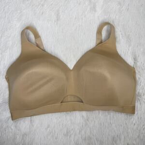 CACIQUE / tan nude lightly lined no-wire bra / 42G